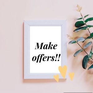 Feel free to make offers on my items!!